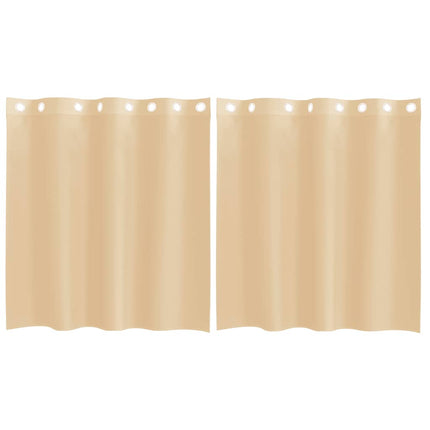 Voile gardiner med genomföringar 2 st sand