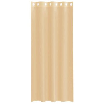 Voile gardiner med genomföringar 2 st sand
