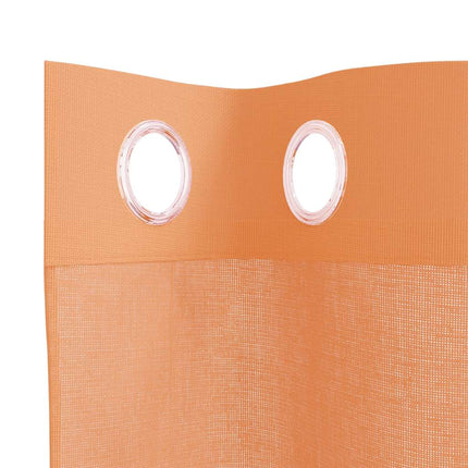 Voile gardiner med genomföringar 2 st terrakotta