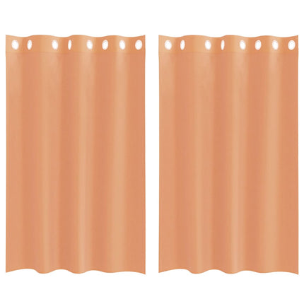 Voile gardiner med genomföringar 2 st terrakotta