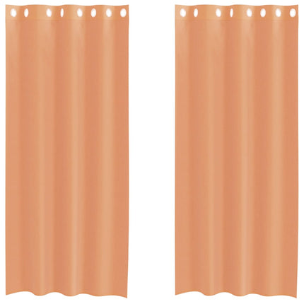 Voile gardiner med genomföringar 2 st terrakotta