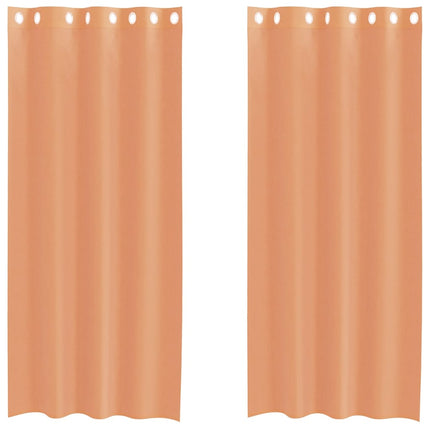 Voile gardiner med genomföringar 2 st terrakotta