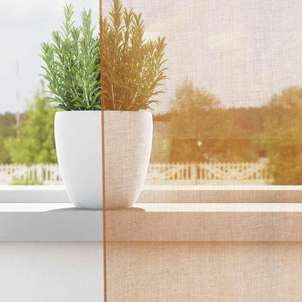 Voile gardiner med genomföringar 2 st terrakotta