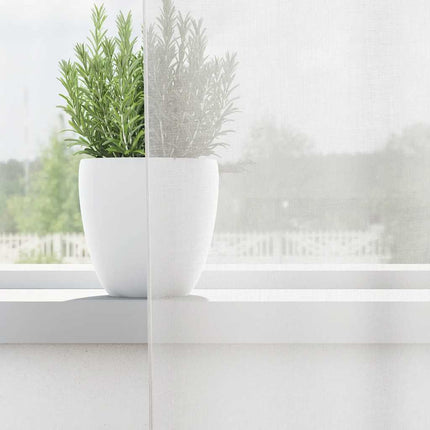 Voile gardiner med genomföringar 2 st vit