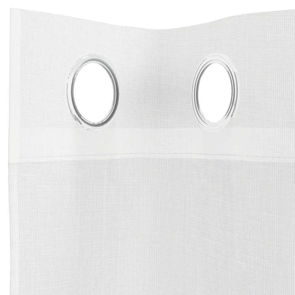 Voile gardiner med genomföringar 2 st vit