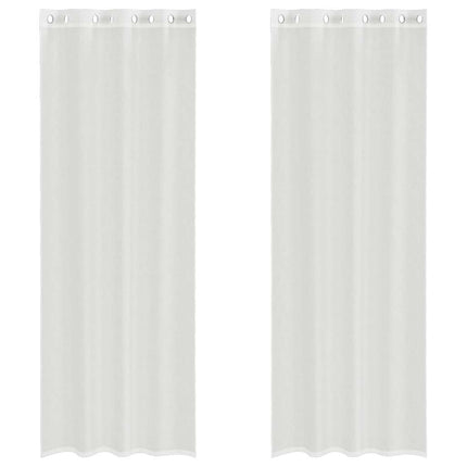 Voile gardiner med genomföringar 2 st vit