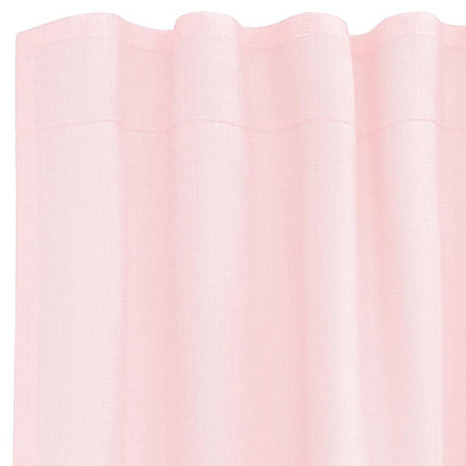 Voile gardiner med stångfickor 2 st ljusrosa