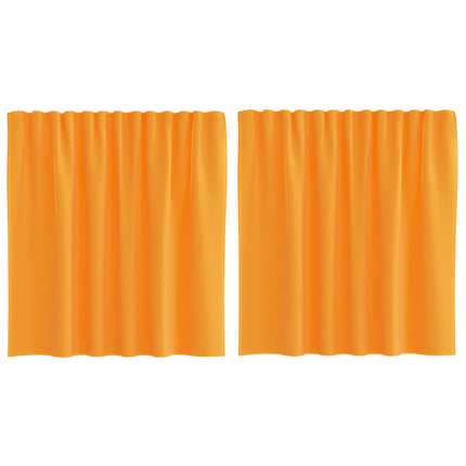 Voile gardiner med stångfickor 2 st orange