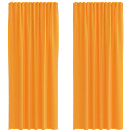 Voile gardiner med stångfickor 2 st orange