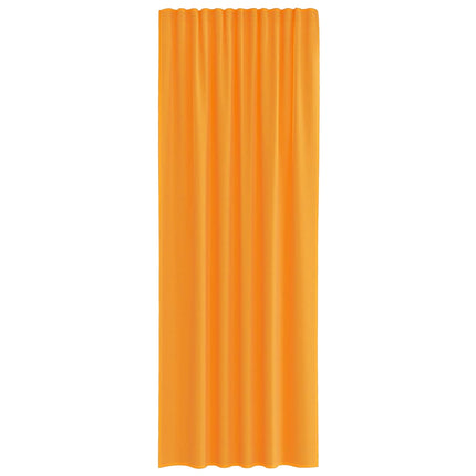Voile gardiner med stångfickor 2 st orange
