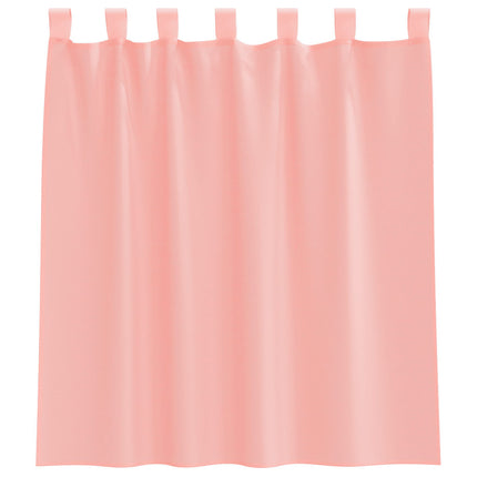 Voile gardiner med stångfickor 2 st rosa