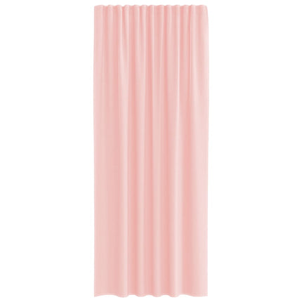 Voile gardiner med stångfickor 2 st rosa