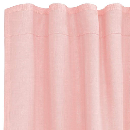 Voile gardiner med stångfickor 2 st rosa