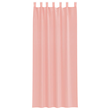 Voile gardiner med stångfickor 2 st rosa