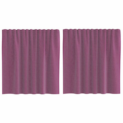 Voile gardiner med stångfickor 2 st lila