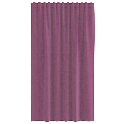 Voile gardiner med stångfickor 2 st lila
