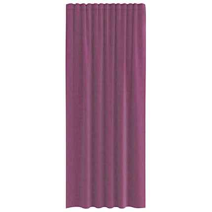 Voile gardiner med stångfickor 2 st lila