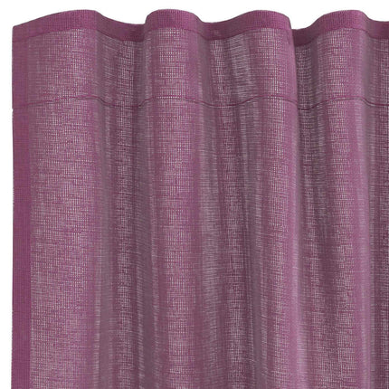 Voile gardiner med stångfickor 2 st lila
