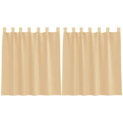 Voile gardiner med stångfickor 2 st sand