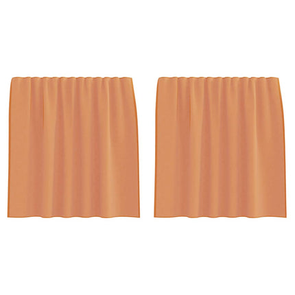 Voile gardiner med stångfickor 2 st terrakotta
