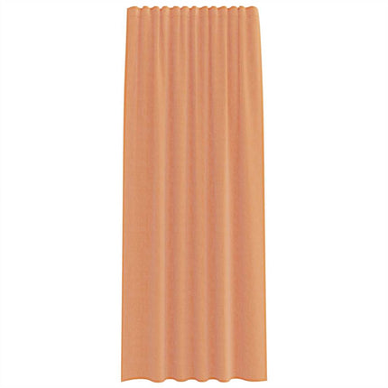Voile gardiner med stångfickor 2 st terrakotta