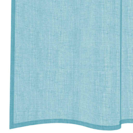 Voile gardiner med stångfickor 2 st turkos