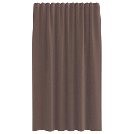 Voile gardiner med fliktopp 2 st brun
