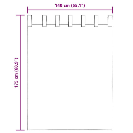 Voile gardiner med öglor 2 st ljusrosa 140x175 cm