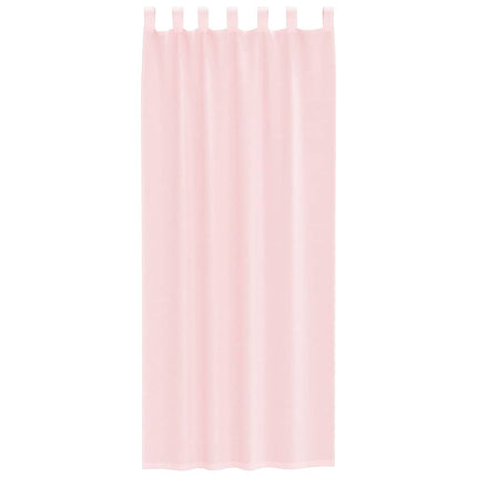 Voile gardiner med öglor 2 st ljusrosa 140x260 cm
