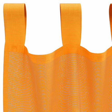 Voile gardiner med öglor 2 st, orange 140x245 cm