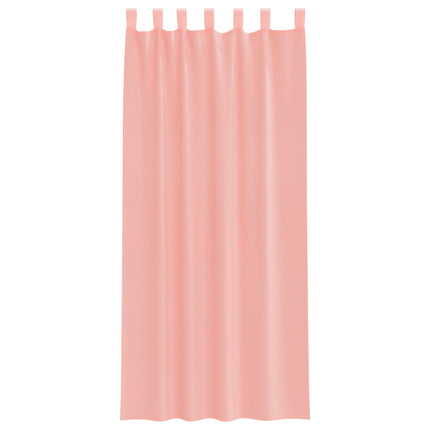 Voile gardiner med öglor 2 st rosa 140x225 cm