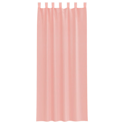 Voile gardiner med öglor 2 st rosa 140x260 cm