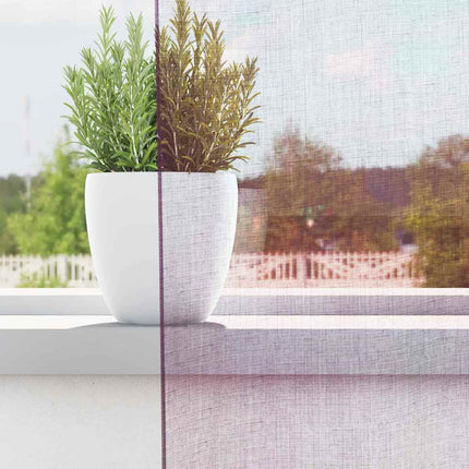 Voile gardiner med öglor 2 st lila 140x245 cm