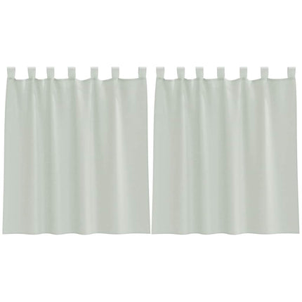 Voile gardiner med öglor 2 st ljusgrå 140x140 cm