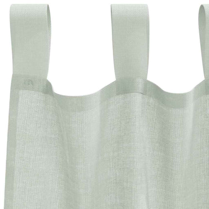 Voile gardiner med öglor 2 st ljusgrå 140x175 cm