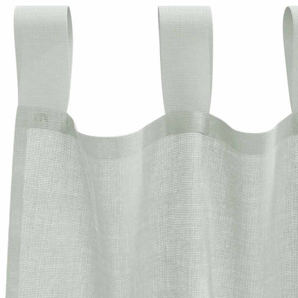 Voile gardiner med öglor 2 st ljusgrå 140x225 cm