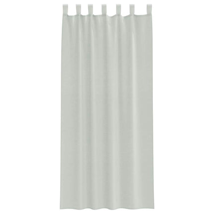 Voile gardiner med öglor 2 st ljusgrå 140x245 cm