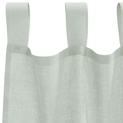 Voile gardiner med öglor 2 st ljusgrå 140x245 cm
