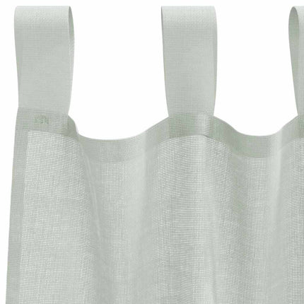 Voile gardiner med öglor 2 st ljusgrå 140x260 cm