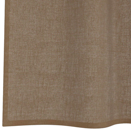 Voile gardiner med öglor 2 st ljusbrun 140x175 cm