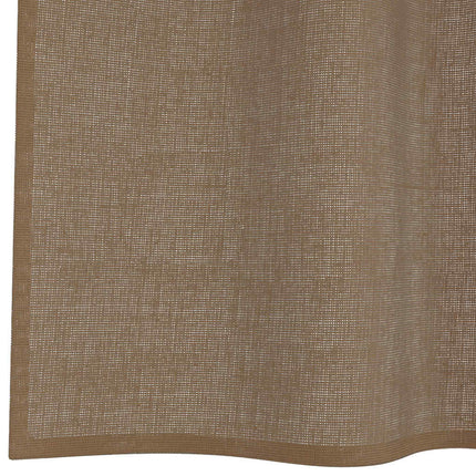 Voile gardiner med öglor 2 st ljusbrun 140x225 cm
