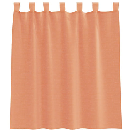 Voile gardiner med öglor 2 st terrakotta 140x140 cm