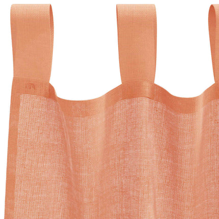 Voile gardiner med öglor 2 st terrakotta 140x140 cm