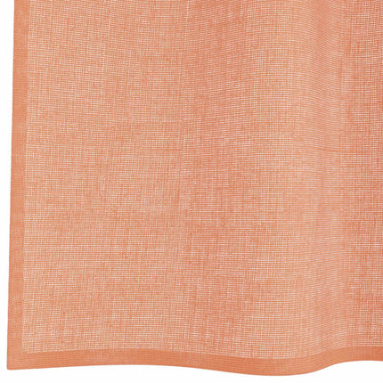 Voile gardiner med öglor 2 st terrakotta 140x175 cm