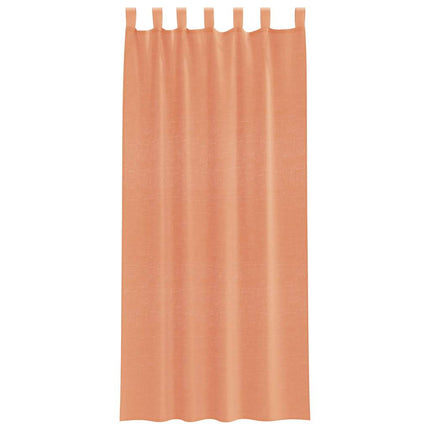 Voile gardiner med öglor 2 st terrakotta 140x245 cm