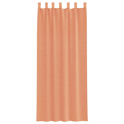 Voile gardiner med öglor 2 st terrakotta 140x260 cm