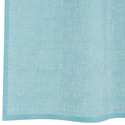 Voile gardiner med öglor 2 st, turkos 140x175 cm