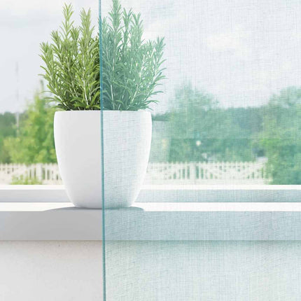 Voile gardiner med öglor 2 st turkos 140x260 cm
