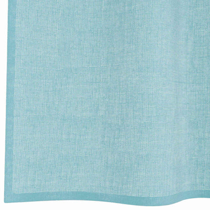 Voile gardiner med öglor 2 st turkos 140x260 cm