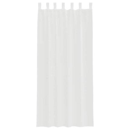Voile gardiner med öglor 2 st vit 140x225 cm